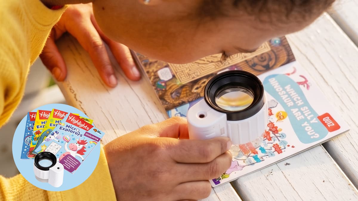 Child having fun playing with Micro Explorers
