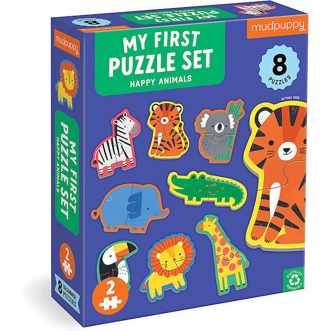 Happy Animals 2 Piece My First Puzzles