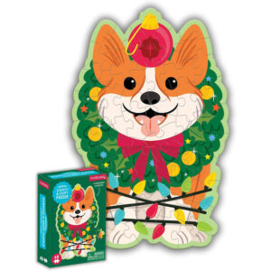 Christmas Corgi 48 piece Scratch & Sniff Shaped Mini Puzzle