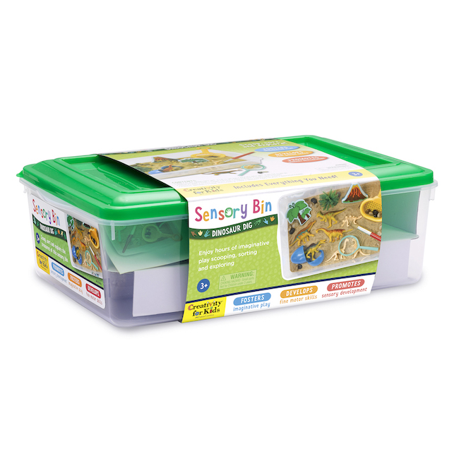 Sensory Bin Dinosaur Dig