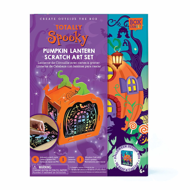 Box CanDIY Totally Spooky Pumpkin Lantern Scratch Art Set