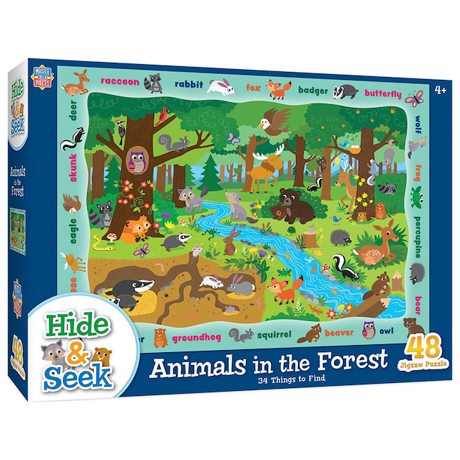 Hide & Seek Animals in the Forest 48pc Puzzle